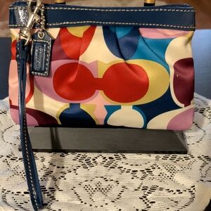 Coach Multicolor Patterned Wristlet